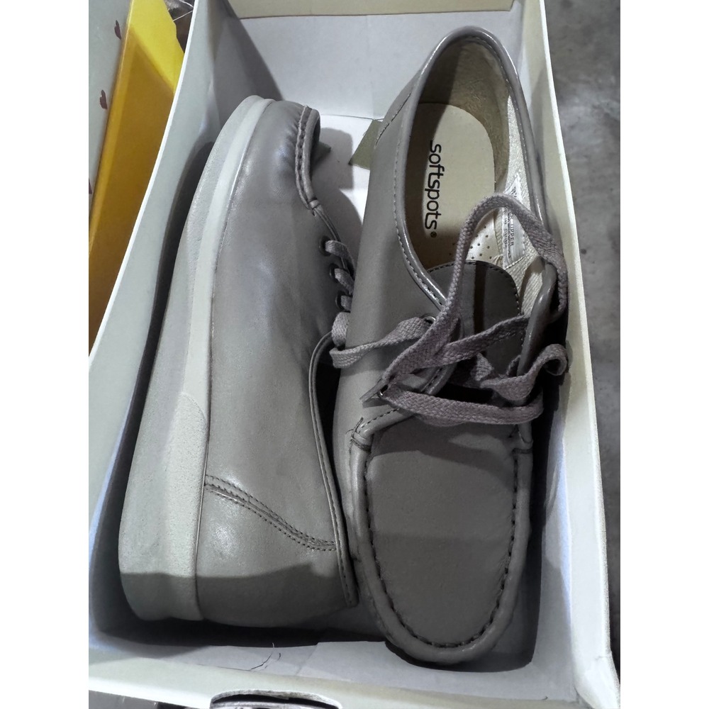 Softspots Annabel Taupe Leather Lace Up Moc Toe Comfort Oxford Shoes Womens 9.5M